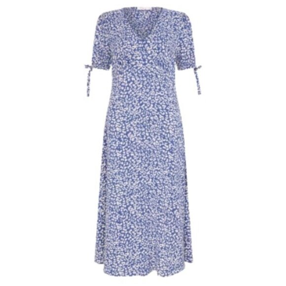 Finery London Blue Patterned Midi Dress - Picture 1 of 3